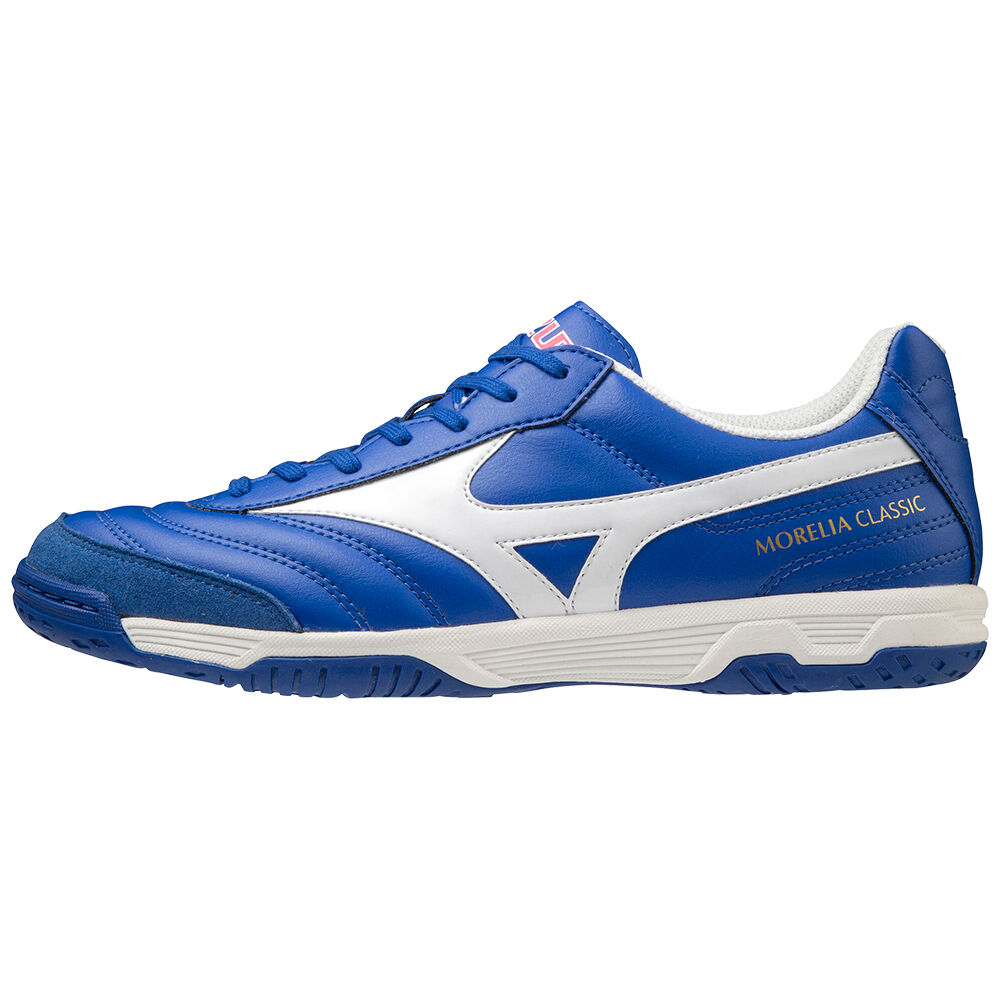 Chuteiras Mizuno Morelia Sala Classic IN - Homem - Azuis/Branco - PCQLR1624